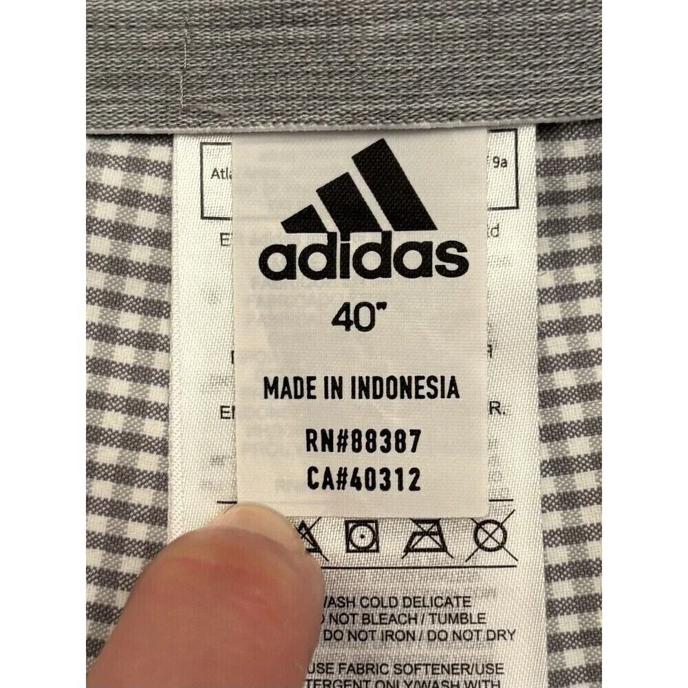 ADIDAS Gray Gingham Golf Short Men's 40 Performance 10